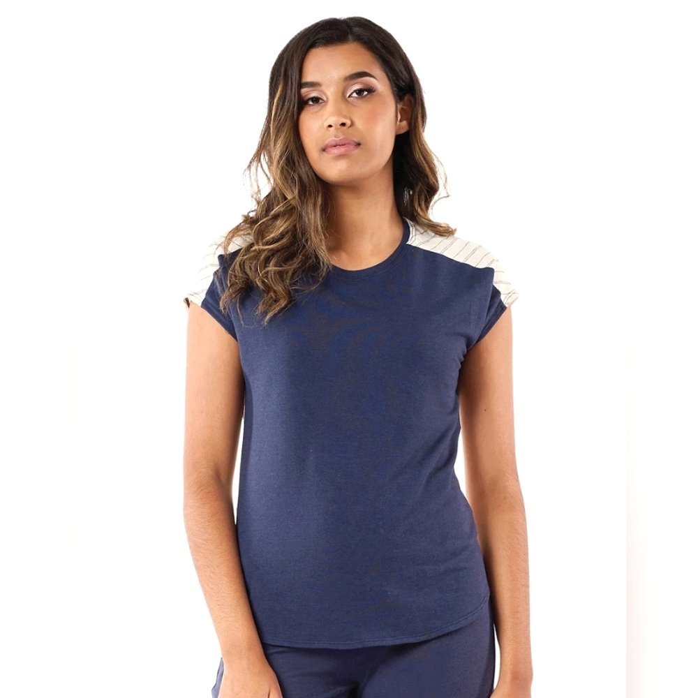 Duffield design Breezy Cotton Tee Navy/New